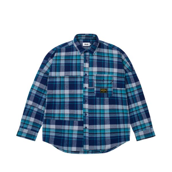 Palace Lumber Yak Patch Overshirt Blue